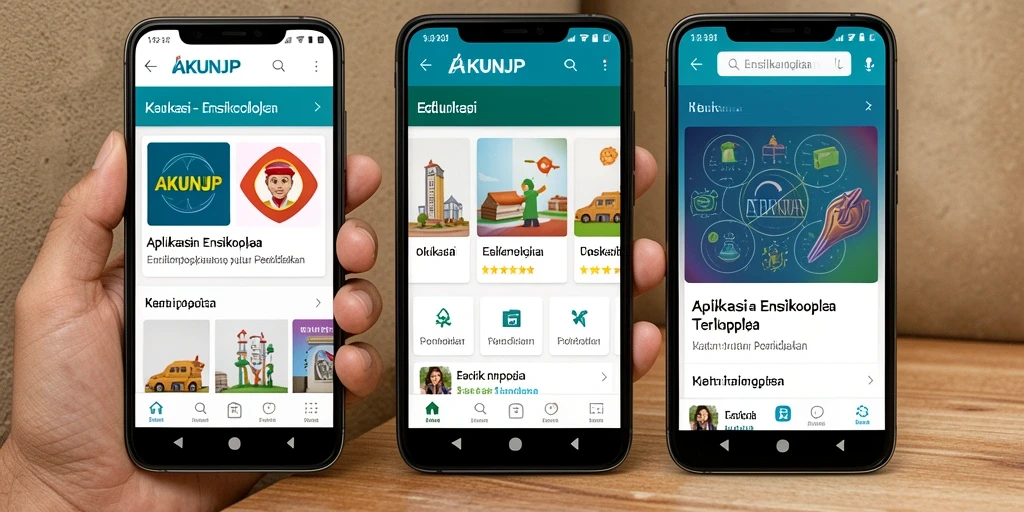 Tampilan antarmuka aplikasi AKUNJP yang informatif dan menarik.