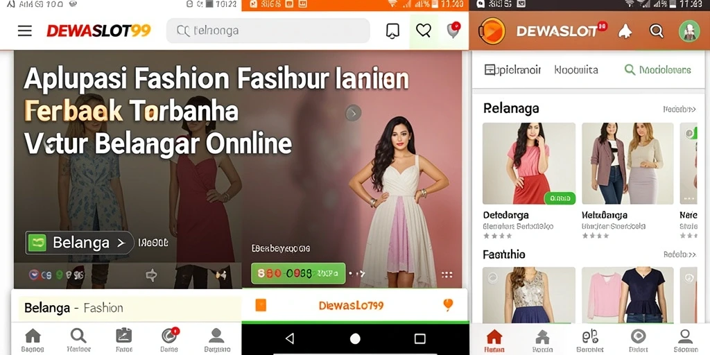 Tampilan antarmuka DEWASLOT99 yang modern dan intuitif untuk belanja fashion.