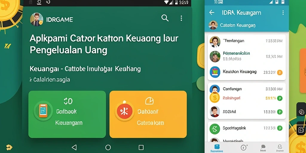 Antarmuka pengguna IDRGAME yang sederhana dan fungsional.