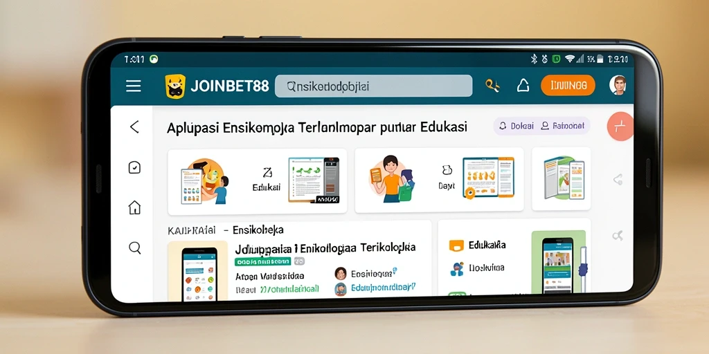 Tampilan antarmuka aplikasi Ensiklopedia yang intuitif dan informatif.