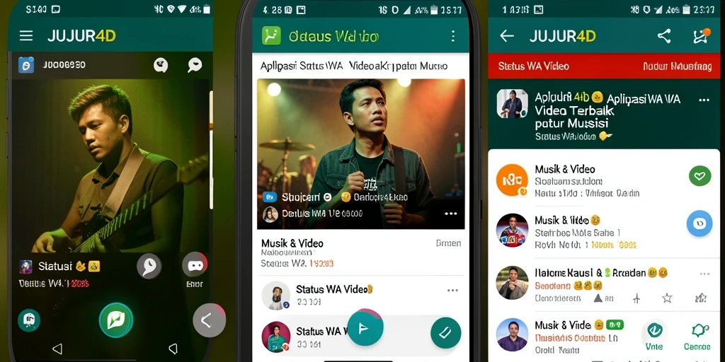 Antarmuka JUJUR4D menjadikan penjelajahan video Status WA lebih mudah dan menyenangkan.
