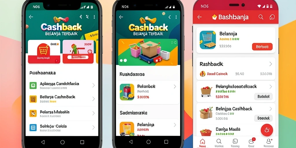Antarmuka N06 menampilkan berbagai penawaran cashback menarik.
